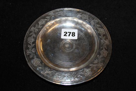 Turkish silver dish